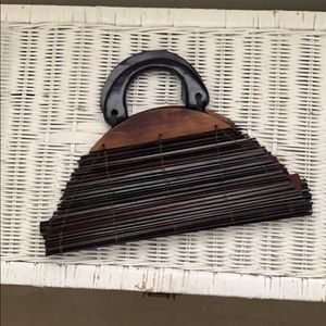 Retro wood handbag